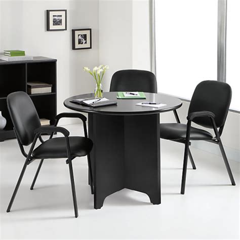 Modern Comfort Round Conference Table In Espresso Beverly Hills Chairs