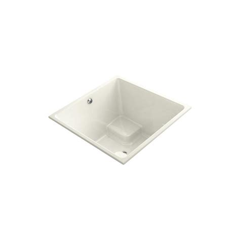 This centrally located soaking tub with views of the forest. KOHLER Underscore VibrAcoustic 4 ft. Square Center Drain ...