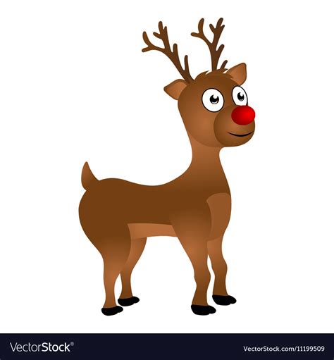Colorful Cartoon Reindeer Head Royalty Free Vector Image