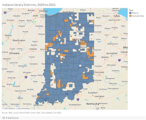 Library District Interactive Map Stats Indiana