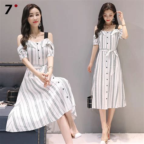 Buy Korean Style High Quality Women Fashion 2018 Striped Cotton Linen White