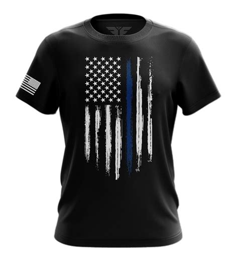 Thin Blue Line Flag Distressed Blue Lives Matter T Shirt Cw188hggo4n