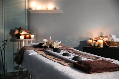 Interior Of Modern Massage Room In Light Stock Image Image Of Massage