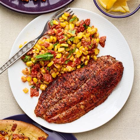 The gang at team catfish gives you tips and tricks on this annual spring pattern. Cajun Catfish with Corn Sauté - Rachael Ray In Season