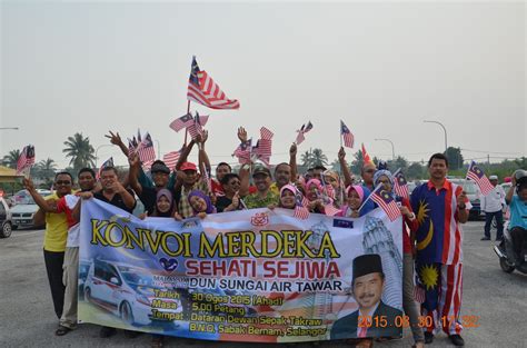Sehati sejiwa merupakan tema hari kebangsaan malaysia 2015. Dun Sungai Air Tawar: KONVOI MERDEKA SEHATI SEJIWA DUN SG ...