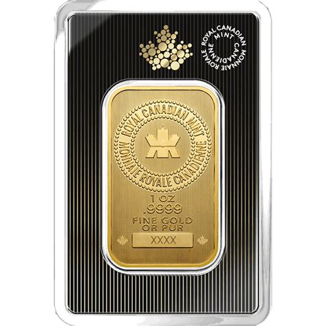 1 Oz Royal Canadian Mint Gold Bar Ottawa Bullion