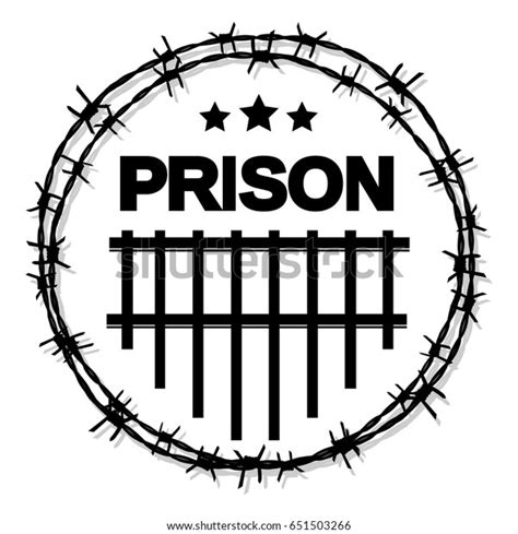 Prison Logo Vector Circle Barbed Wire