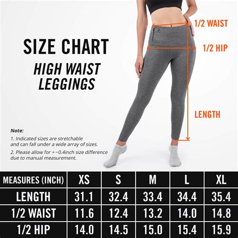 Womens Best Leggings Sizing Chart