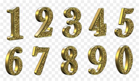 Png Free Golden Gold Transparent Background Numbers Png Png Download