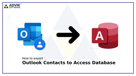 How To Export Outlook Contacts To Access Database
