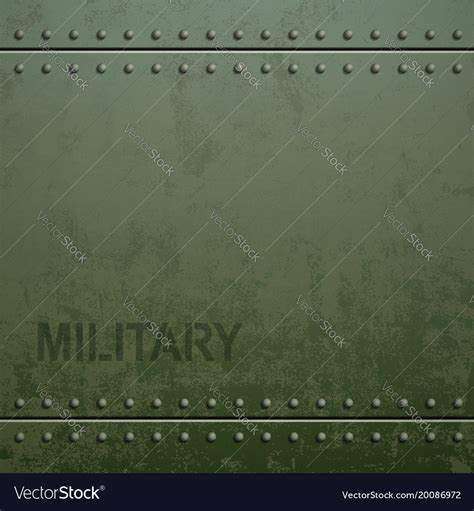 Old Military Armor Texture With Rivets Metal Vector Image