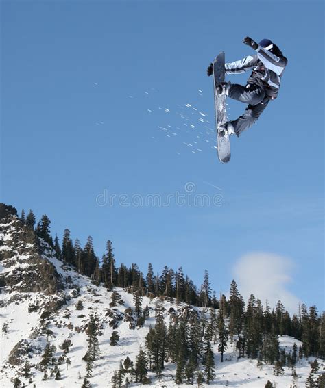 Snowboarder Jumping Stock Photo Image Of Cold Speed Mountain 83404