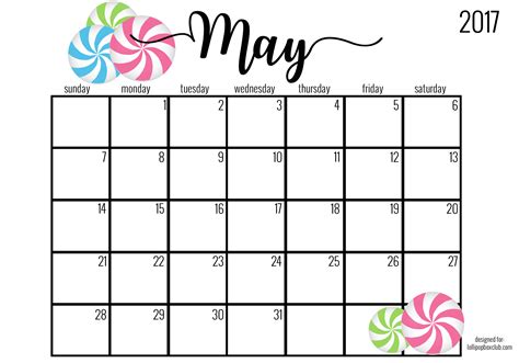 May Weekly Planner Downloads Lollipop Box Club