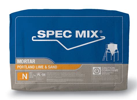 For laying brick, block and stone in load bearing SPEC MIX PL-04 PORTLAND LIME & SAND TYPE N 36.3 kg | NCA