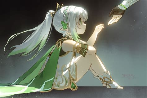 lumine and nahida (genshin impact) drawn by xiang_wan_wei_wan | Danbooru