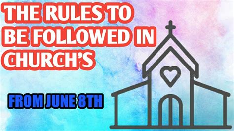 Rules To Be Followed In The Churchfrom June 8th 2020young Spirits