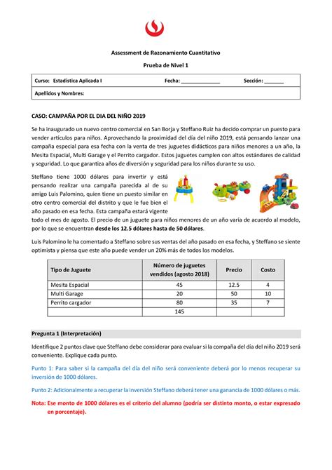 Examen 2019 Preguntas Y Respuestas Assessment De Razonamiento