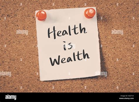 Health Is Wealth Stock Photo Alamy