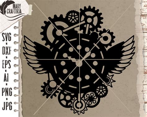 Steampunk Svg Clock Svg Cut Files Svg Dxf Eps Files For Etsy
