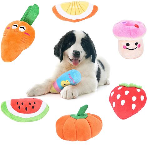 Buytra 7 Pack Dog Squeaky Toys Soft Plush Pet Dog Chew Toys