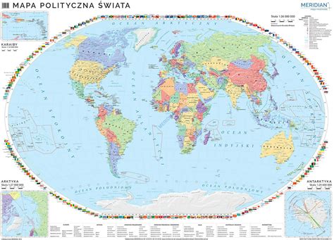 ŚWIAT - mapa polityczna (2018) TablicaSzkolna.pl