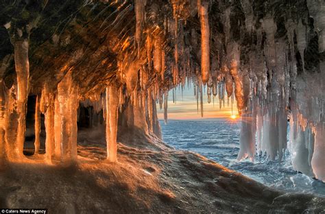 Photographer Braves Unstable Frozen Lake To Capture