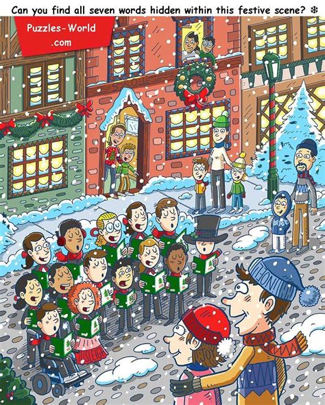 Can You Find All Seven Words Hidden In The Festive Scene Hidden Words