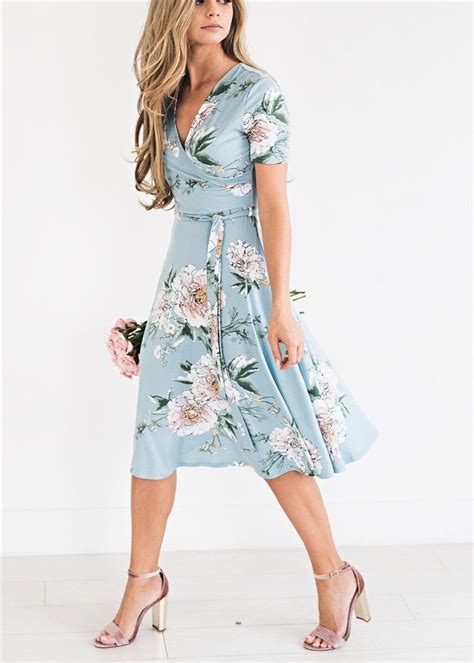 Women Floral Print Short Sleeve Dress Ladies Boho Long Maxi Summer