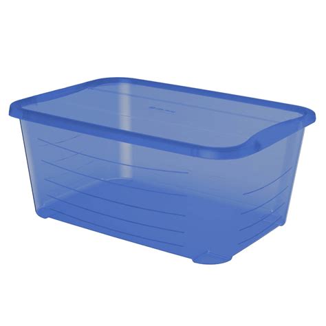 24 Pack Of Life Story Rectangular Blue Plastic Storage Boxes Bin Is