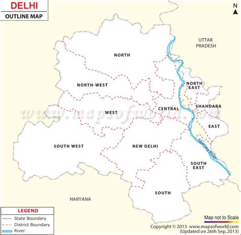 Delhi Outline Map Delhi Map Map India World Map