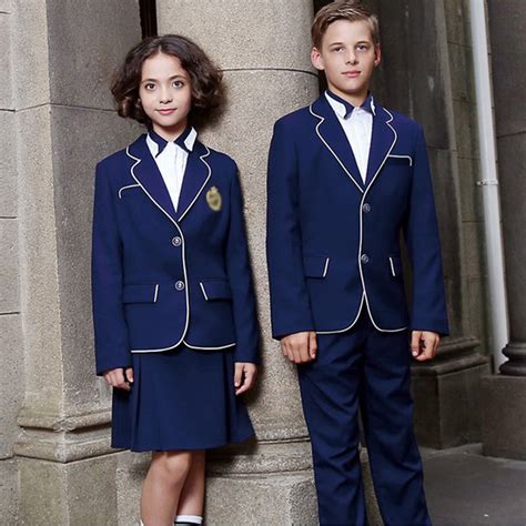 Custom Autumn And Winter School Uniforms Boys And Girls Class Uniforms