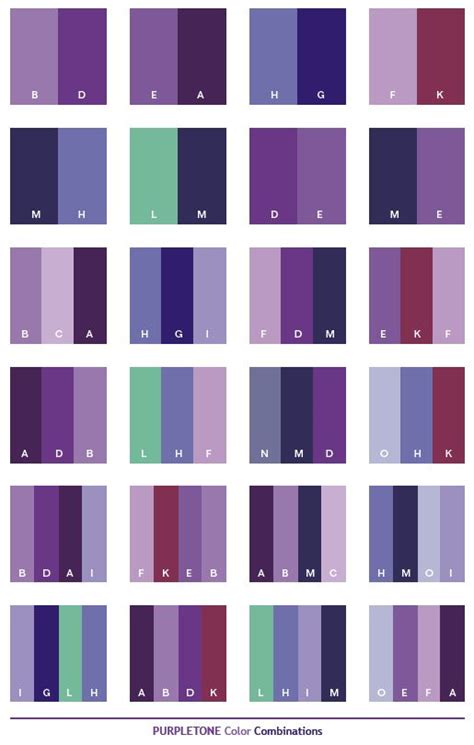 Purple Tone Color Schemes Color Combinations Color Palettes For Print