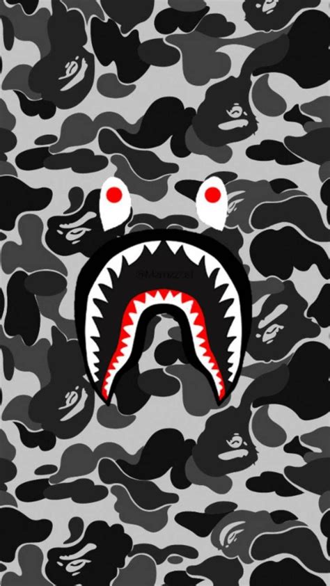 Bape Shark Camo Tapete Hd Bape Shark Tapete 444x794 Wallpapertip