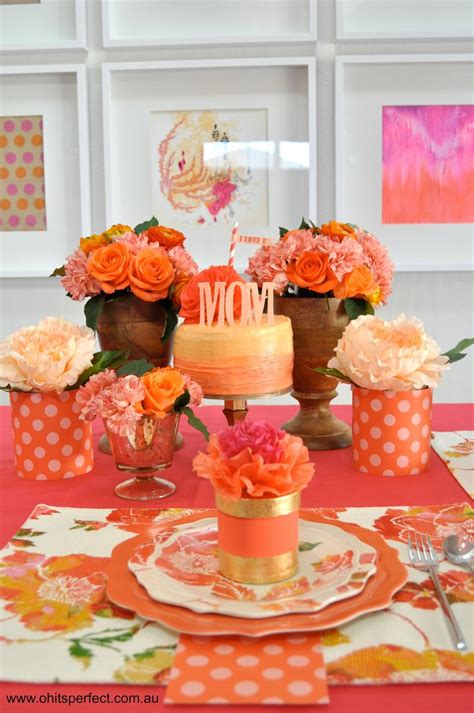 mothers day decor mothers day brunch mothers day flowers may flowers orange party beautiful