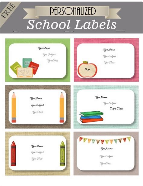 Printable Subject Labels