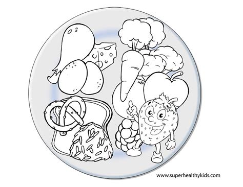 Healthy Habits Coloring Page Free Healthy Eating Printables