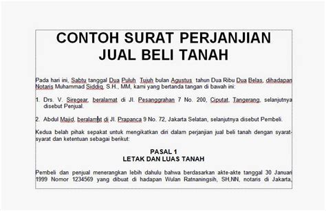 Contoh surat perjanjian jual beli tanah doc. Contoh Surat Perjanjian Jual Beli Tanah Doc Malaysia - Contoh Makalah