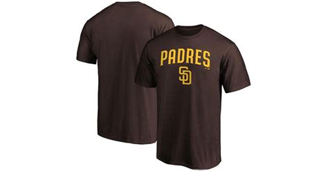 Fanatics Branded Brown San Diego Padres Team Logo Lockup T Shirt In