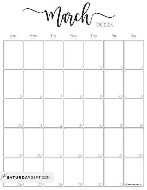 March Calendar Cute And Free Printable March 2023 Calendar Designs