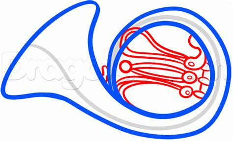Strangely, i don't really follow my tutorials xp. How To Draw A French Horn by Dawn | French horn, Drawings ...