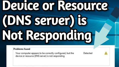 How To Fix Device Or Resource Dns Server Is Not Responding On Windows YouTube