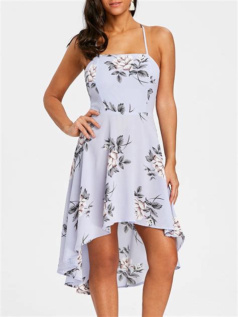 44 Off Spaghetti Strap High Low Floral Dress Rosegal