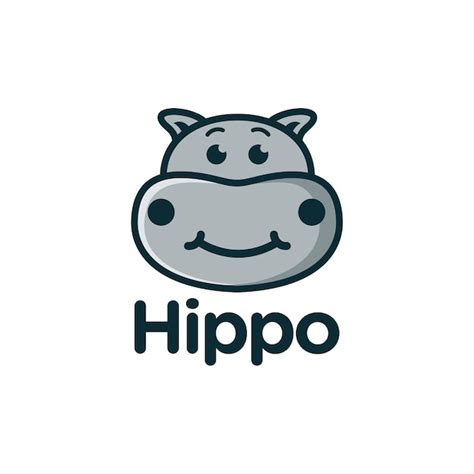 Premium Vector Cute Hippo Hippopotamus Mascot Cartoon Logo