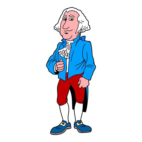 Desenho Animado George Washington Vetor No Vecteezy