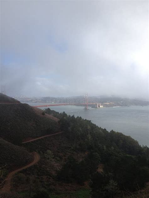 Foggy San Francisco Golden Gate Bridge California Bay Area Stock Photo