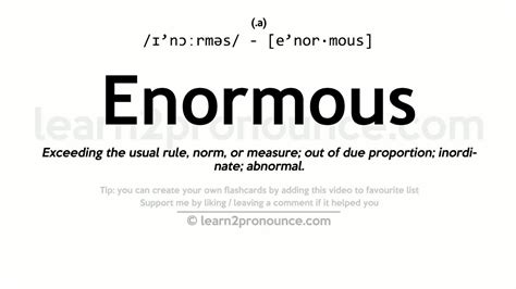 Pronunciation Of Enormous Definition Of Enormous Youtube