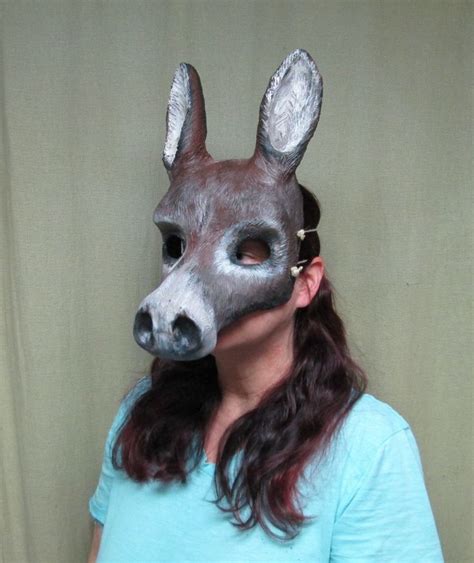 Donkey Costume Mask Animal Mask Made To Order Handmade Hand Painted