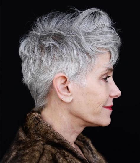 Cute short hairstyles for women over 60 with round faces. Pixie haircuts for women over 65 - Hair Colors