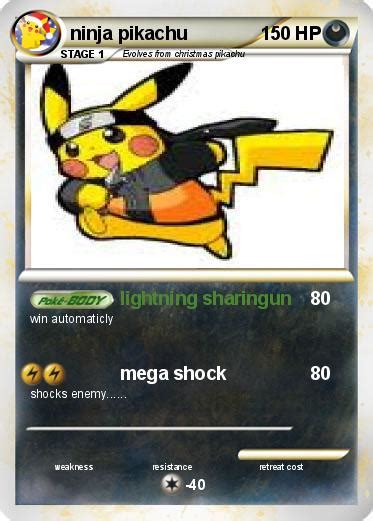 Pokémon Ninja Pikachu 3 3 Lightning Sharingun My Pokemon Card