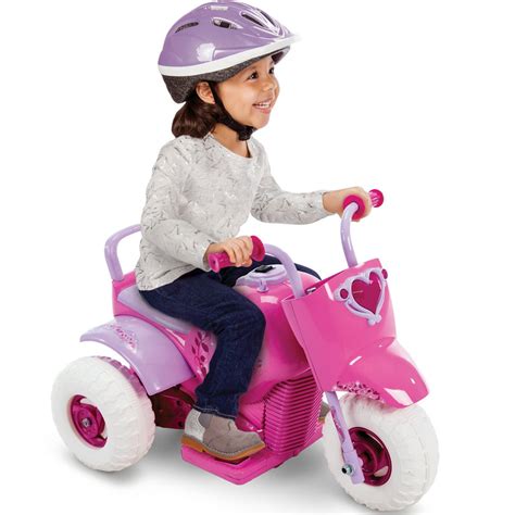 Disney Princess 6v Girls Ride On Motorcycle Pink Tricycle For Toddlers